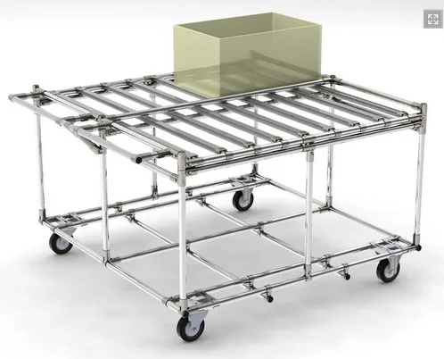 High Quality Multi Wheel roller track gravity roller track OD34mm roller conveyor for sliding shelf system