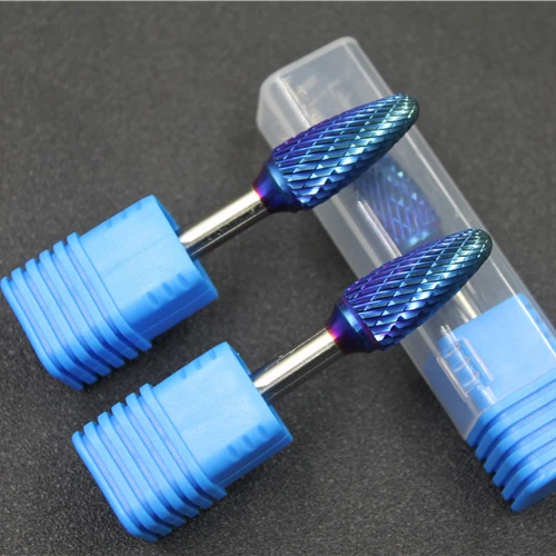 F1225M06-45 Burrs Tool Kit Nail Drill Bits Electric Cutter For Machine Tool With Dlc Tungsten Blue Nano Coating Carbide Burrs