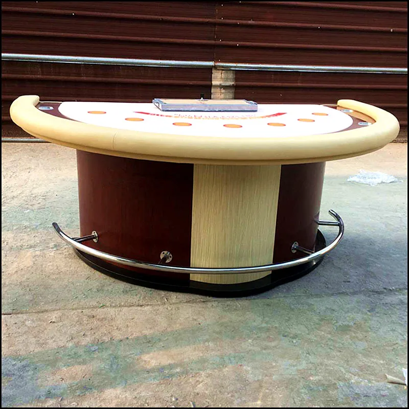 Deluxe Blackjack Poker Table Half Round Poker Table Professional Casino Grade Poker Table