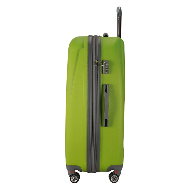 Lemon green super light 20 24 28 inch 3 pieces wholesale traveling luggage sets