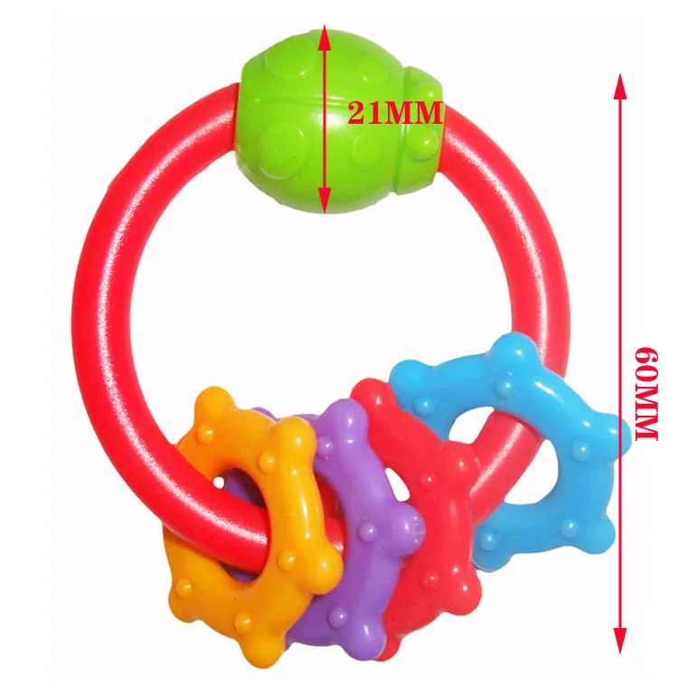 Various Shapes Children Plastic Toy Ring Baby Toy Bracelets Non-toxic Environmentally Friendly Toy Accessories