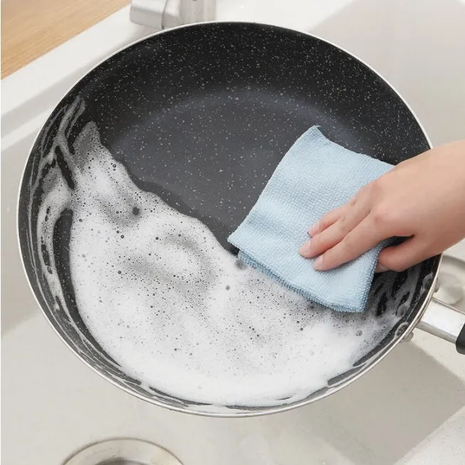 Household Dish Washing Towel Roll Reusable Dish Washing Rag Kitchen Napkins Oil Absorbent Cheap Cleaning Dish Towels