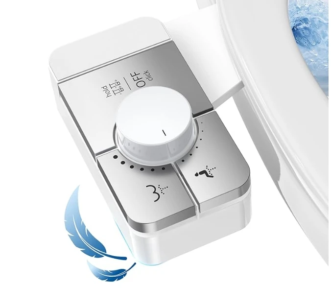Bidet Attachment for Toilet  Self Cleaning Fresh Cold Water Sprayer Bidets  with Dual Nozzle for Feminine and Posterior Wash