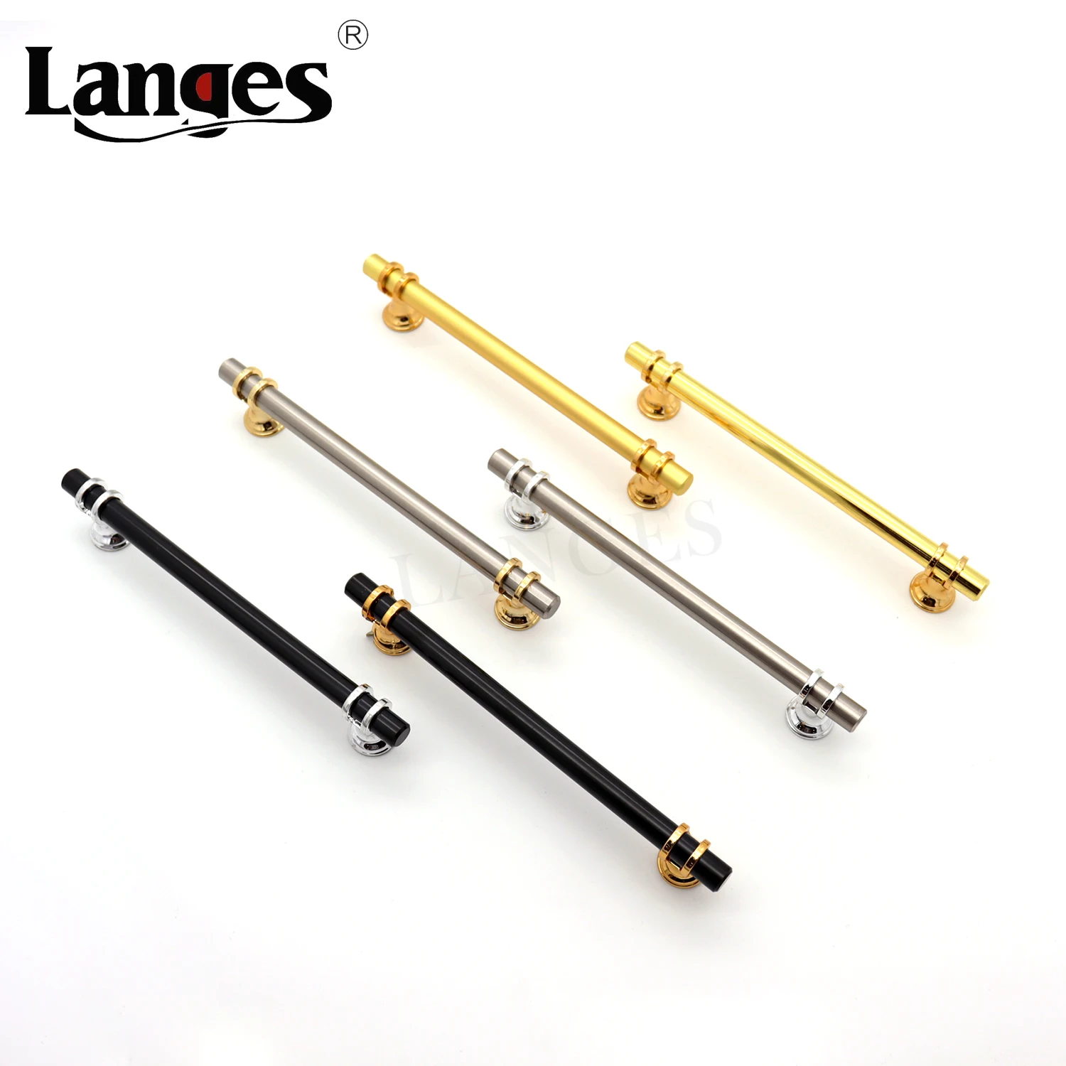 Luxury Style Push Knob Easy Install Kitchen Drawer Knobs Wardrobe Cupboard Single Hole Cabinet T Bar Pull Handles