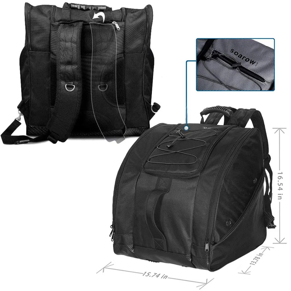 
Ski Boot Bag Ski Boots and Snowboard Boots Bag for Travel with Waterproof Exterior & Bottom 