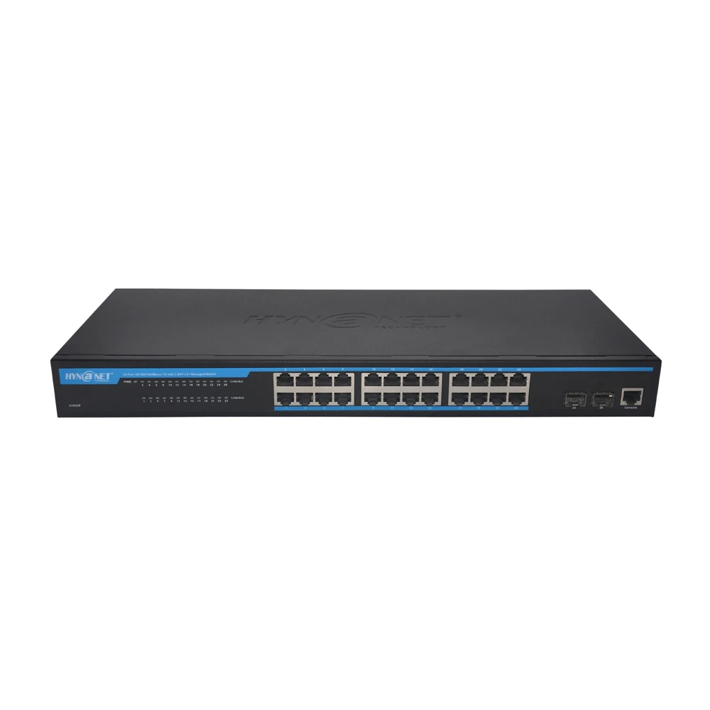 450W 24x10/100/1000M RJ45 +2x1G SFP power over ethernet layer2 managed poe switch