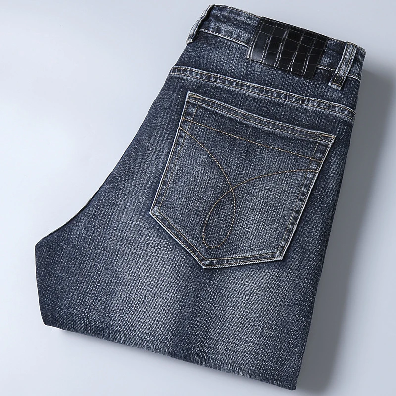 Gingtto Jean Manufacturers Custom Logo Straight Baggy Slim Fit Jeans Men
