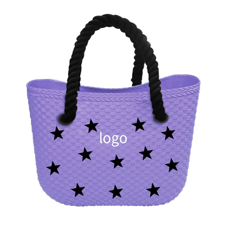 JHL  New Design EVA Star Shape Cutout Cute Strap Braided Rope Bag For Woman Custom Logo Design Travel Storage Bag For Family