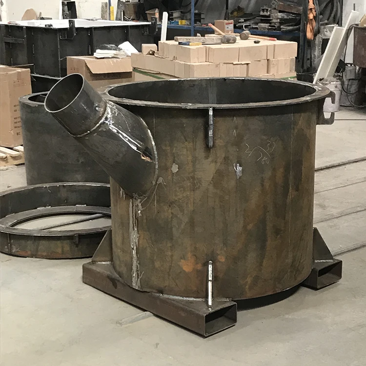 forklift and crane lift cast ladle liquid aluminum casting ladle