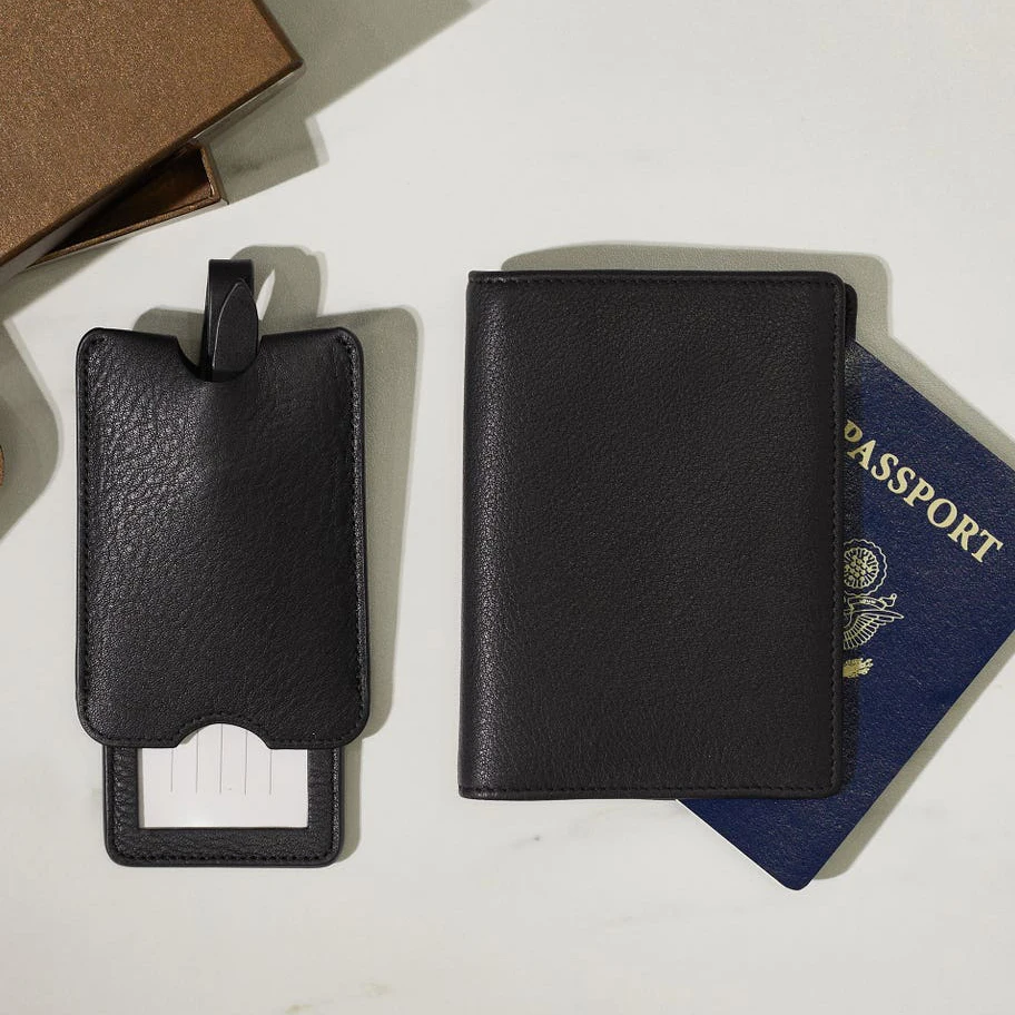 Document Organizer Card Case Customize Logo Pu Leather Travel RFID Blocking Passport Holder Cover