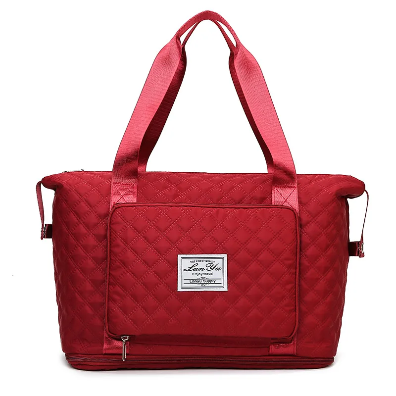 large capacity expandable dry wet separation traveling bag for women