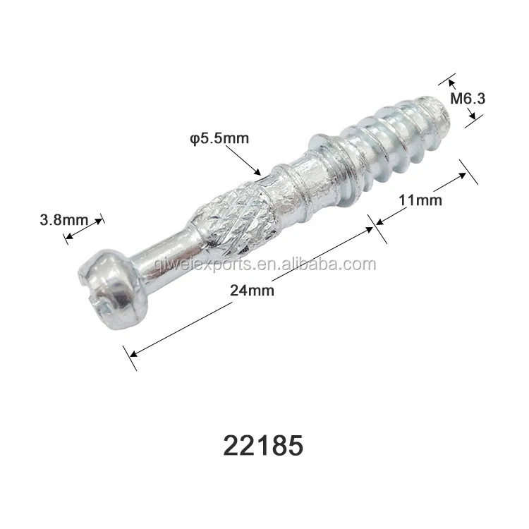 M6x35mm Zinc Self-tapping Knurled Screws Metal Bolts 22185
