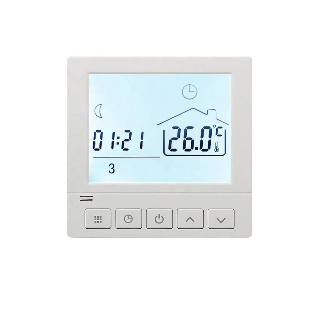 Digital Smart Weekly Programmable Thermostat for Room Underfloor Electric Heating with 3 Meter External Sensor for Heating Mat