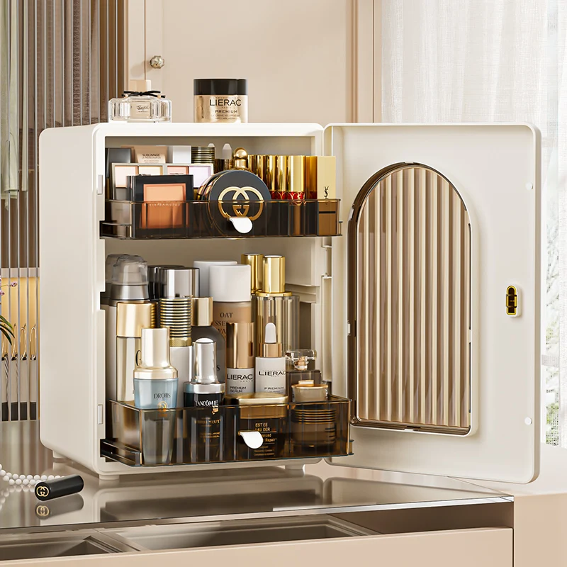 Haixin Upgrade Multilayer Desktop Organizer for Skin Care Makeup Cosmetic Storage Box for Lipstick Mask Bedroom Items