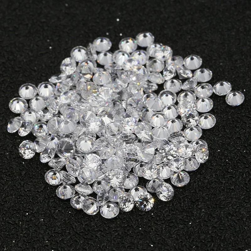 High Quality Wholesale Price Loose gems CZ 1mm~3mm Round Brilliant Cut Cubic Zirconia for Jewelry