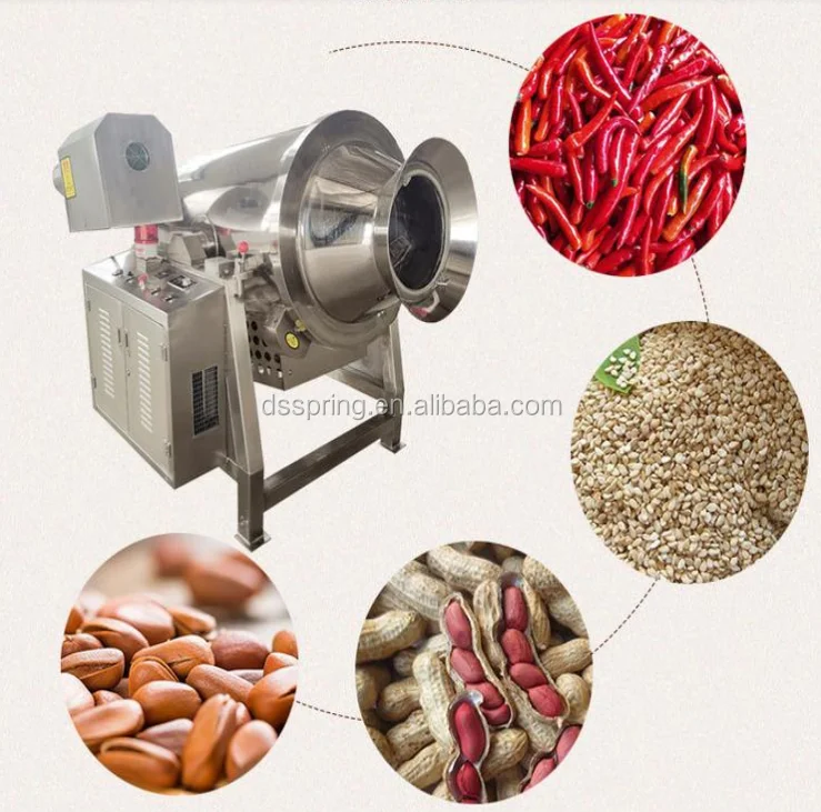 Industrial Electricity Gas Ss Steel Roasting Machine Chili Chestnut Sunflower Seeds Corn Nut Roasted Peanut Roasting Machines
