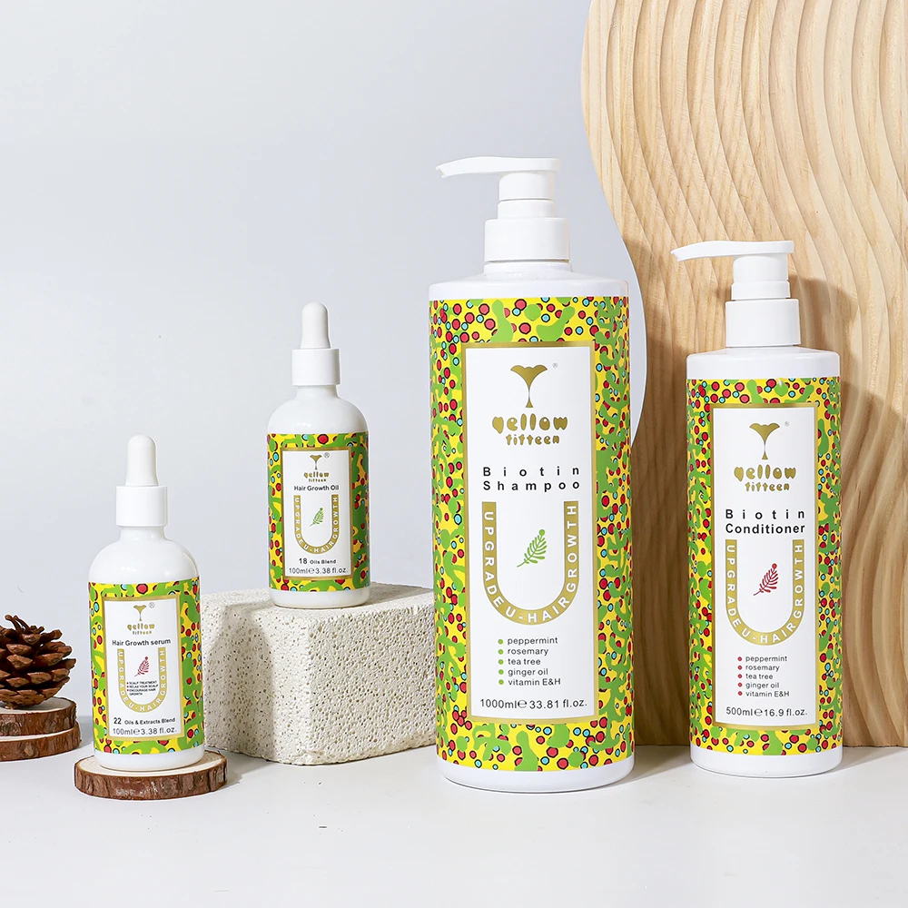 Private Label Wholesale Shampoo Range Scalp Care Hair Wash Product Series Organic Ginger Anti Hair Loss and Growth Shampoo Set