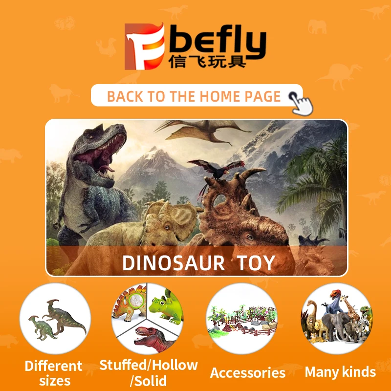 BEFLY animal empire many kinds different size workmanship plastic hollow solid dinosaur toy for choose