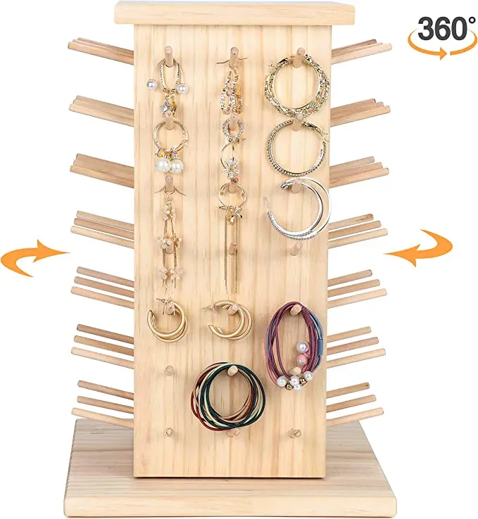 84 Spools (DIY to be 93 Spools) 360 Fully Rotating Wooden Thread Rack/Thread Holder Organizer for Sewing Quilting, Embroidery