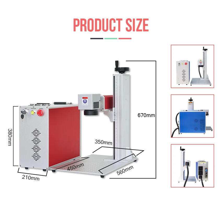 50w 60w 100w Smart Portable Laser Marking Machine For Wood Small Size Engraving Machine Carve On Silver Necklace Jewelry Metal