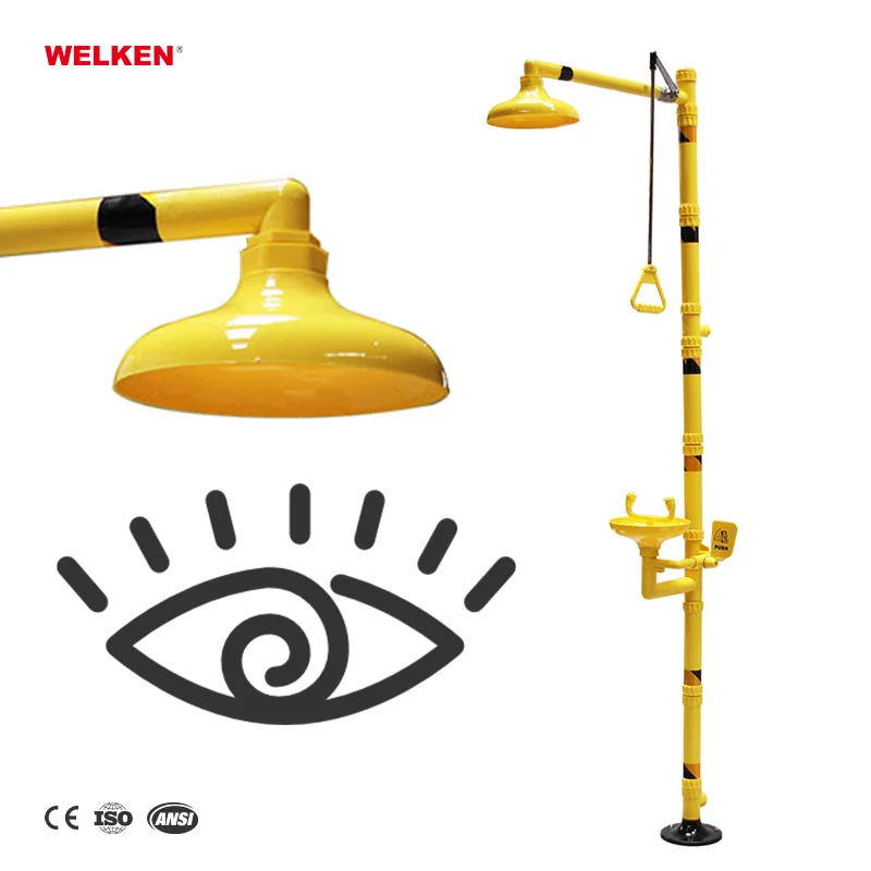 Factory Directly Sale ANSI Z358.1- 2014 Standard ABS Emergency Eyewash Safety Shower