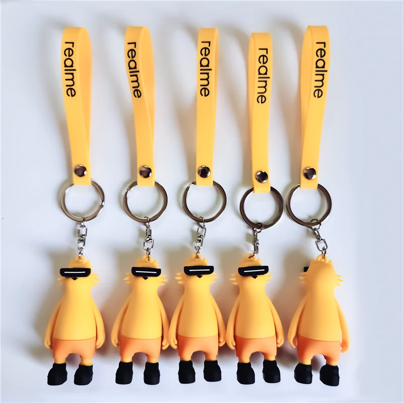 3D PVC cute cartoon monkey animal key ring key chain silicone gift bag pendant Cape doll key chain
