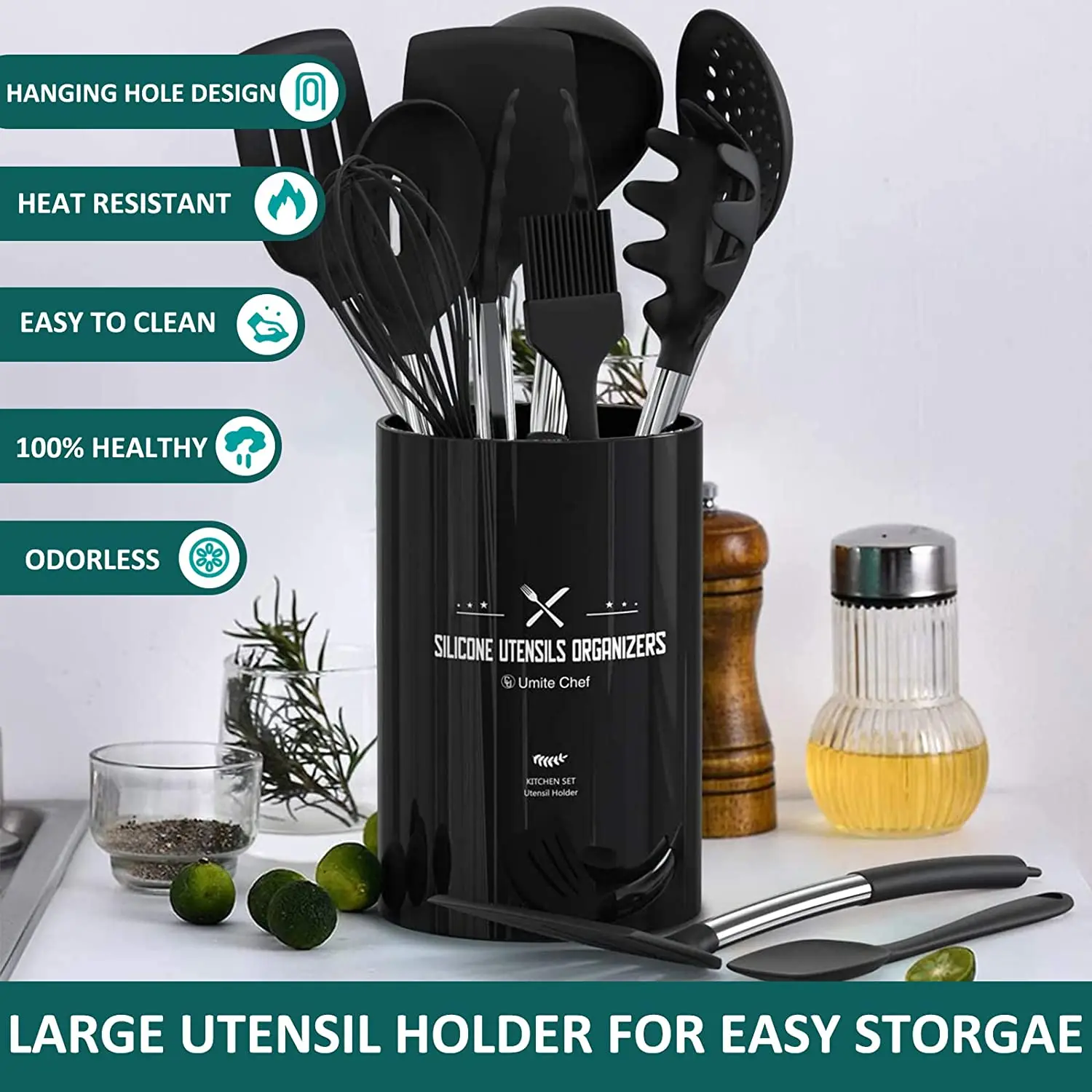 Wholesale hot sale 15pcs silicone cookware set non-stick pan 430SS cool new kitchen gadgets 2023