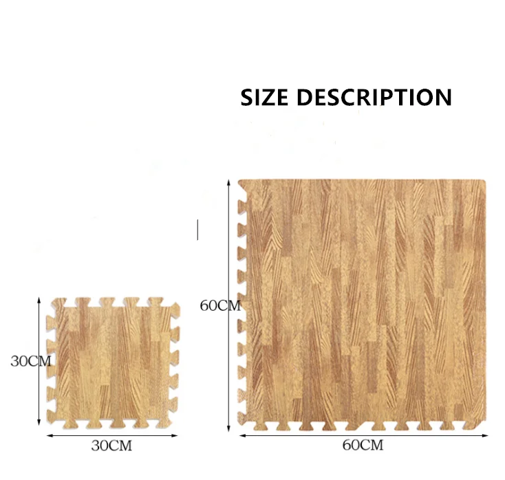 EVA FOAM FLOOR PUZZLE TATAMI GYM MATS BABY PLAY SOFT FLOOR MATS WITH WOODEN PATTERN