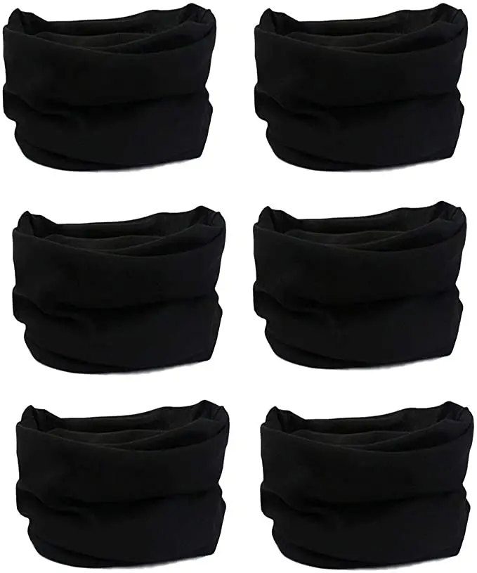 JBBUFF Solid color Outdoor Sports Multifunctional tube neck polyester bandana headwear