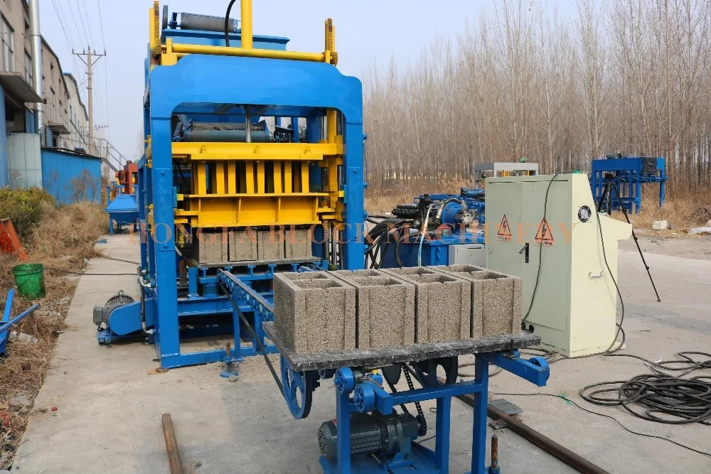 HONGFA QT4-15S Brick Making Machine Eco Brava Price Solid Block Machine Concrete Brick Machinery