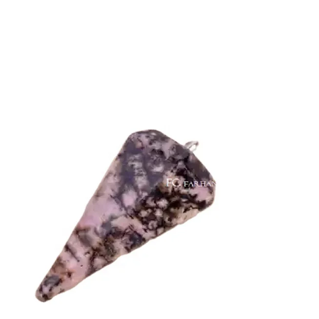 ROHDONITE FACETED PENDULUMS / GEMSTONE Drowing  PENDULUMS/ CHAKRA HEALING PENDULUM  Buy From Farhan Crystal