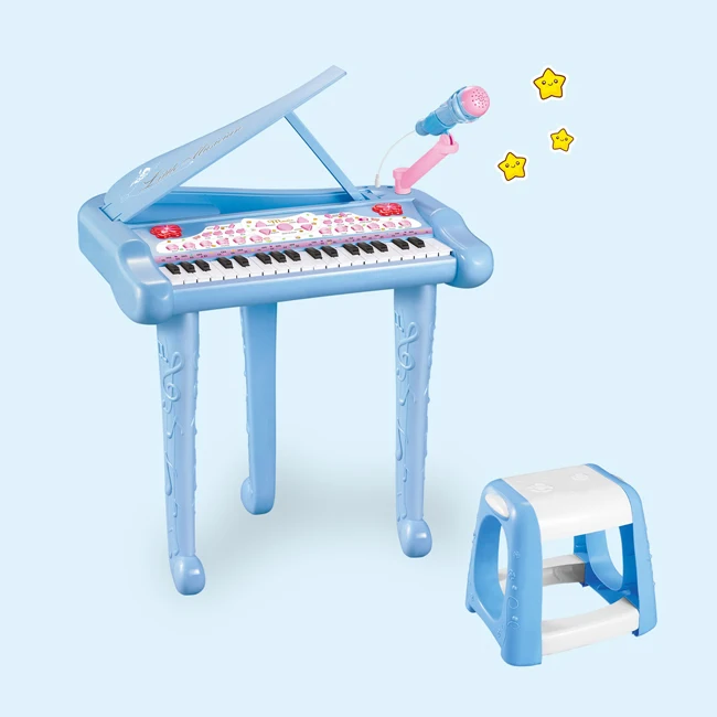 Children musical instrument simulation grand piano toy with chair educational music kids piano toys