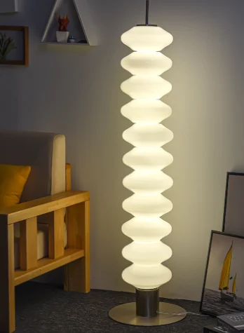 Modern simple Danish Internet celebrity living room vertical lamp Nordic candle gourd bedroom designer homestay floor lamp