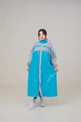OEM Wholesale Reusable Rain Wear Rainproof Scooter Hooded Rain Jacket Packable Full Raincoat