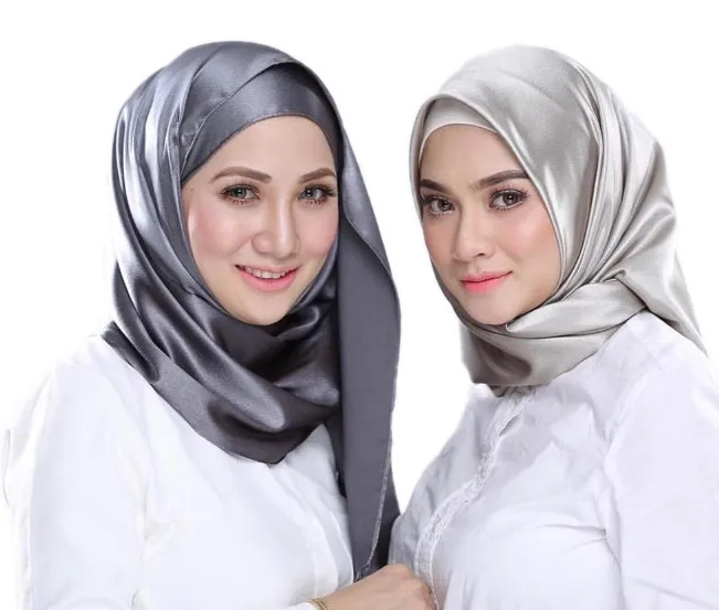2019 wholesale 20 new colors huge stocks cheap sale 90cm muslim women satin hijab