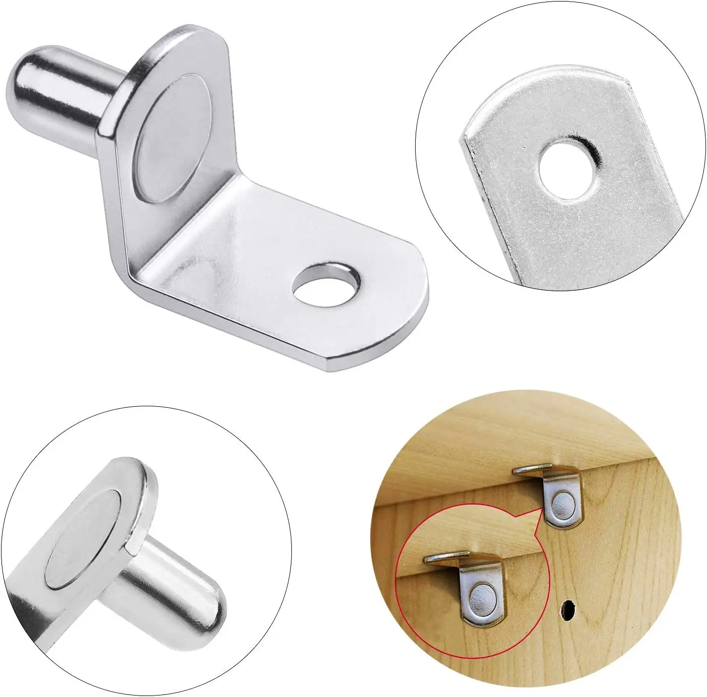 Top Quality Nickel Plated Shelf Bracket Pegs Cabinet Furniture Shelf Pins Support for Shelf Holes on Cabinets