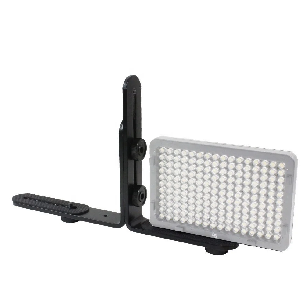 Aluminum Dual L Shape Camera Flash Bracket Double L Flash Light Holder Connector DSLR Camera Mount Studio Photograph Accessories