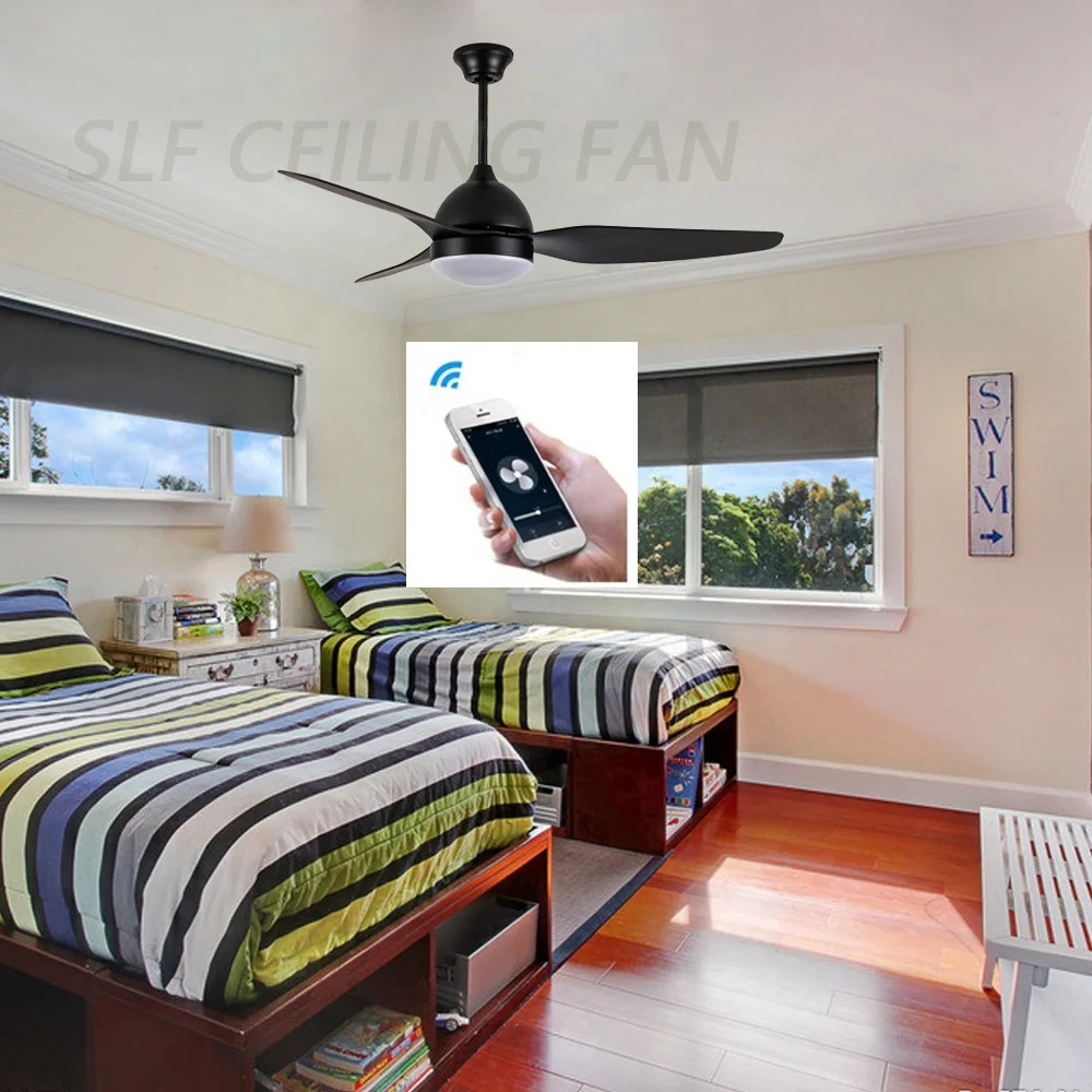  Новый дизайн DC энергосберегающие 50 дюймов пульт дистанционного управления wifi интеллигентая (ый) умный декоративное освещение с регулировкой яркости LED потолочный вентилятор