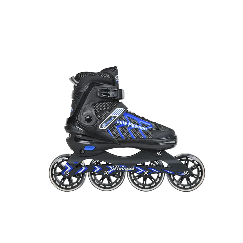 High Quality Durable Adjustable Professional 4 Flashing PU Wheels Roller Safe Inline Skates Shoes for Kids Adults