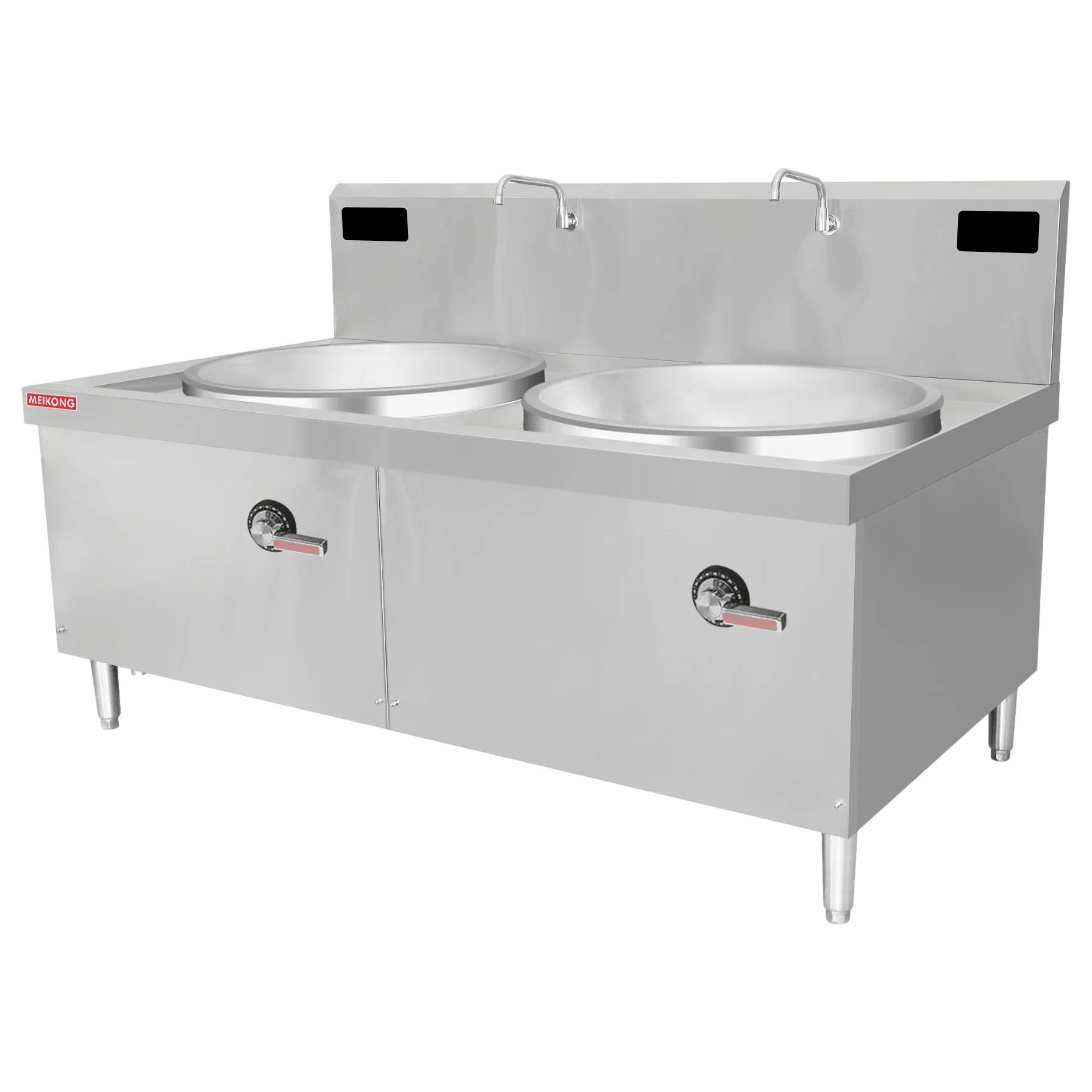 Высокоэффективный коммерческий Электрический индукционный большой ВОК из нержавеющей стали для коммерческих кухонь ресторана