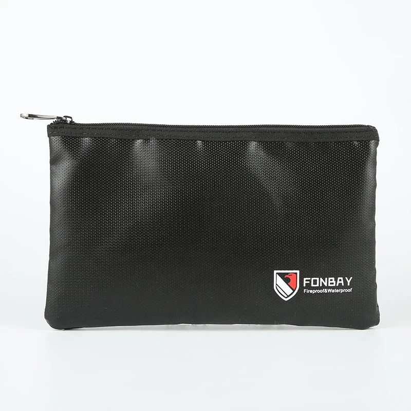 Fireproof Document Bag File Storage Bags Cash Safe Pouch Water Resistant Folder Home Office Travel Safe Money Bag For Valuables