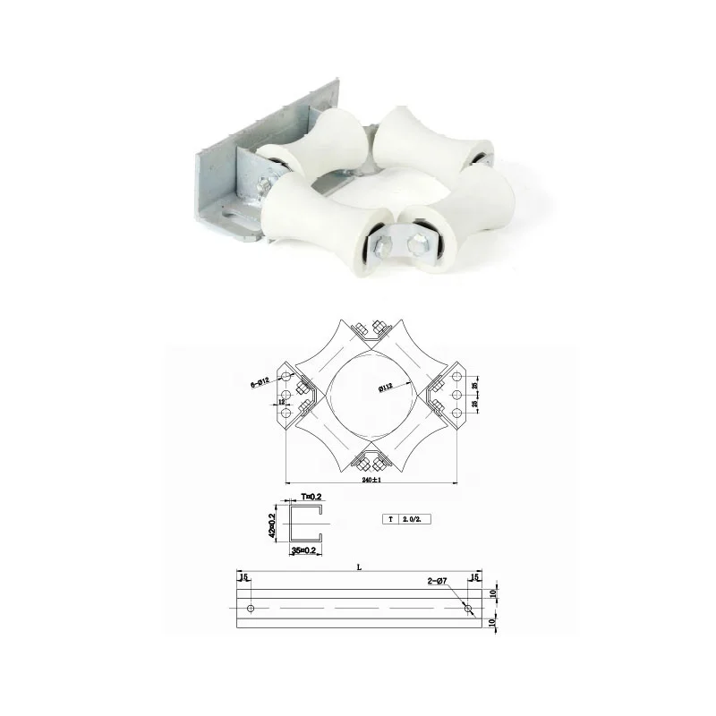 Elevator Compensation Chain Guide device  Guide Wheel device 55*88