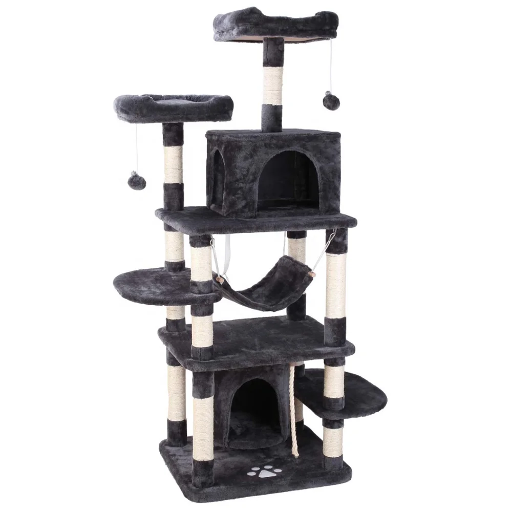 Modern Scratching Lounge Furniture Post Sisal Toy Pet Luxury Cat Condo Tree