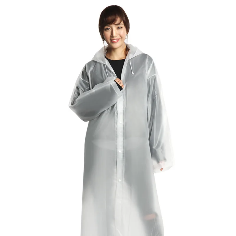 Adult thickened non disposable raincoat portable fashion raincoat outdoor travel EVA raincoat