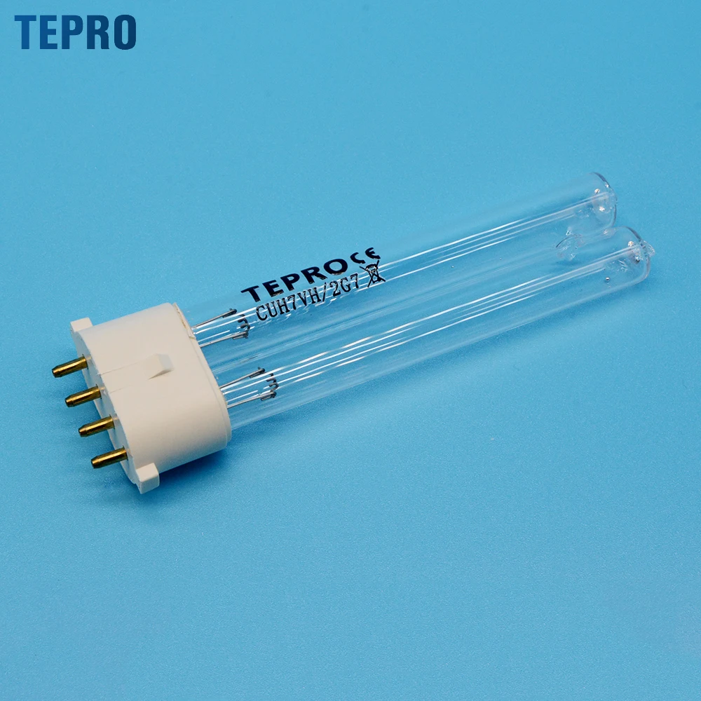 CUH7L/2G7 H Shape 115mm 12mm Quartz Glass Uv Germicidal Lamps 254nm 185nm Ozone Uvc Ultraviolet Light For Air Purification
