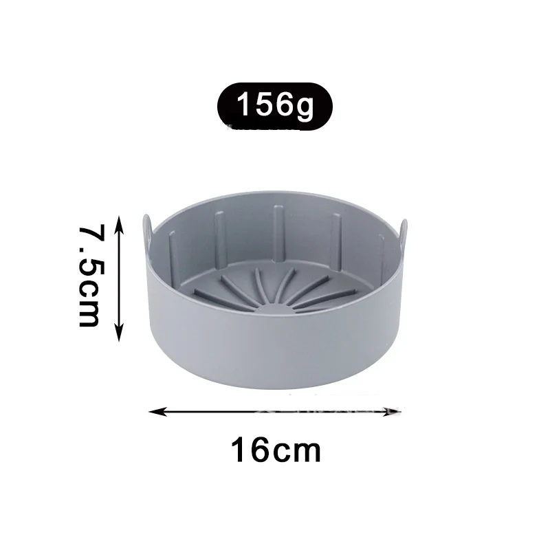 156g 2022 Easy Clean Removable Detachable Air Fryer Silicone Pot Basket Replace Paper Liner electric deep fryers baking dish pan