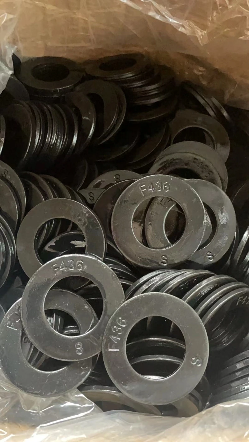 ASTM F436 структурная шайба из черной оксидной закаленной стали 300HV плоская
