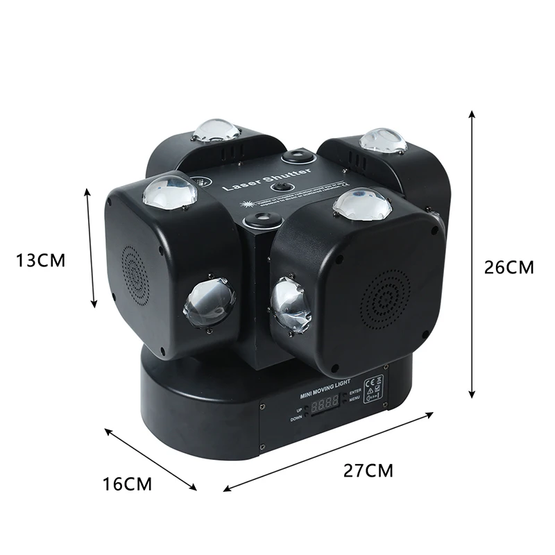 200w LED 16x10W 4in1 4-head lamp DMX voice controlled Stage lighting Rotating Beam Laser Moving Head Light RGBW  DJ Disco Stage