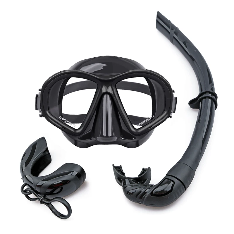 Aloma Hot Sale Snorkeling Mask Waterproof Silicone Diving Mask Freediving Goggles and Wet Snorkel Set