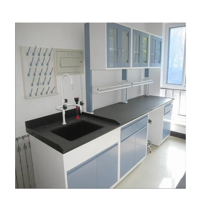 Lab central island bench for chemistry all steel lab bench for lab bench price